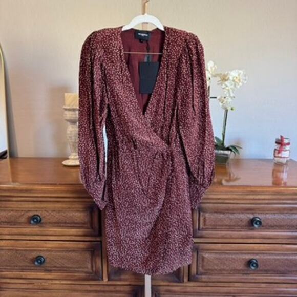 The Kooples Moon Dots Wrap Dress NWT XS – Parisian Edge & Elegance - Picture 2 of 8